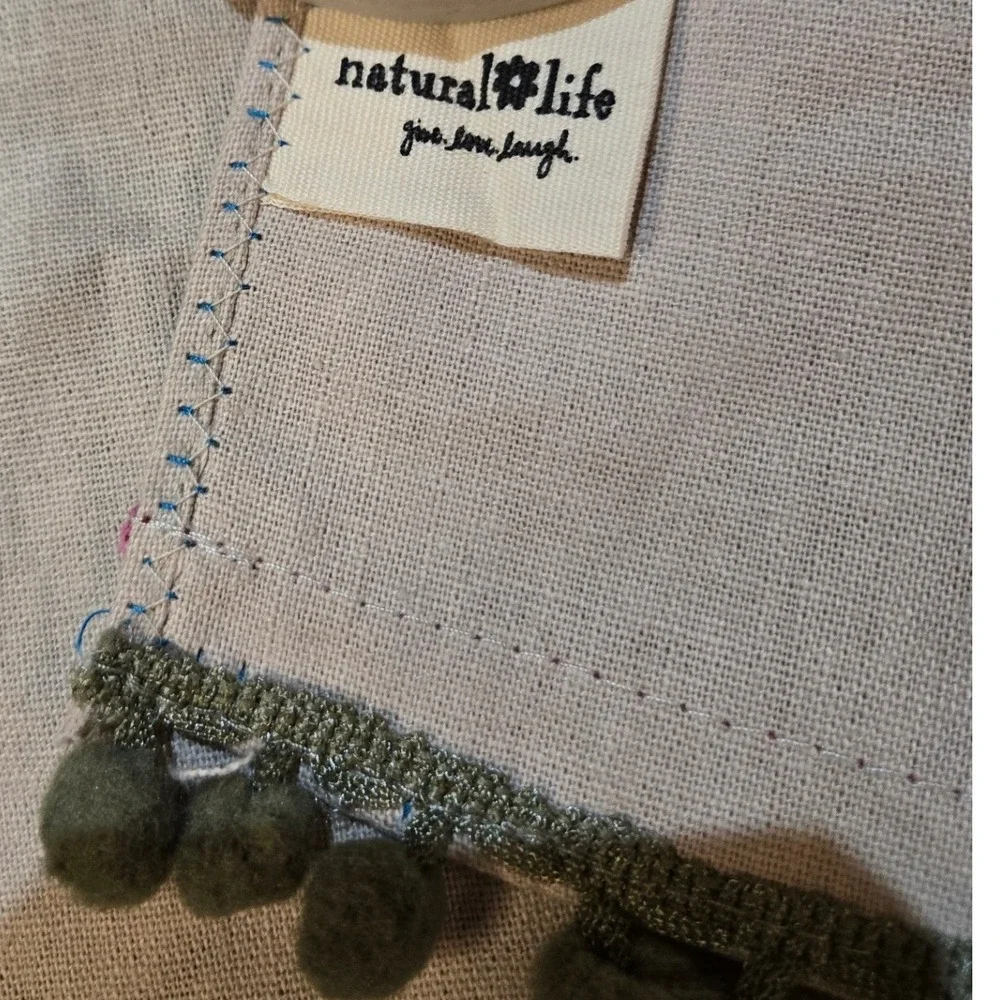 Natural Life Tea Towel Thank God for Girlfriends Linen Cotton‎ Floral NWT